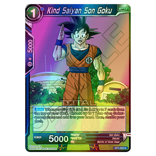 Dragon Ball Super - B01 - Galactic Battle - Kind Saiyan Son Goku - BT1-033 (Foil)