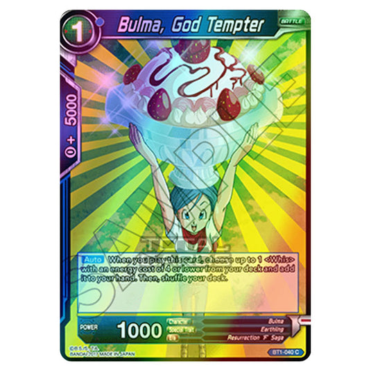 Dragon Ball Super - B01 - Galactic Battle - Bulma, God Tempter - BT1-040 (Foil)