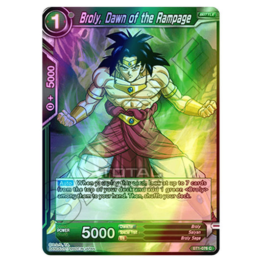 Dragon Ball Super - B01 - Galactic Battle - Broly, Dawn of the Rampage - BT1-076 (Foil)