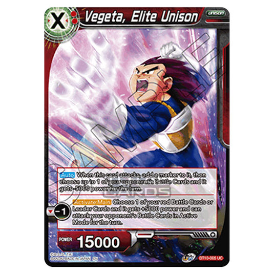 Dragon Ball Super - B10 - Unison Warrior Series - Rise of the Unison Warrior - Vegeta, Elite Unison - BT10-005 (Foil)