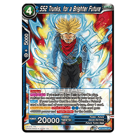 Dragon Ball Super - B10 - Unison Warrior Series - Rise of the Unison Warrior - SS2 Trunks, for a Brighter Future - BT10-043 (Foil)