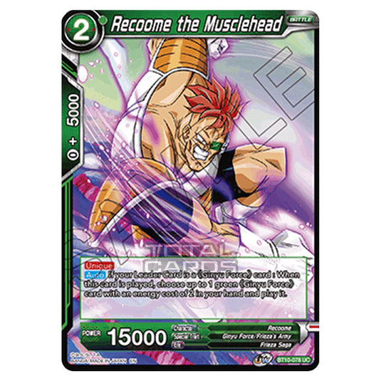 Dragon Ball Super - B10 - Unison Warrior Series - Rise of the Unison Warrior - Recoome the Musclehead - BT10-078 (Foil)