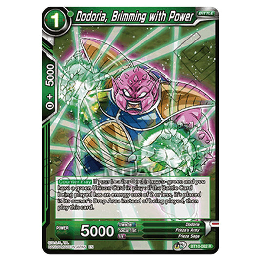 Dragon Ball Super - B10 - Unison Warrior Series - Rise of the Unison Warrior - Dodoria, Brimming with Power - BT10-082 (Foil)