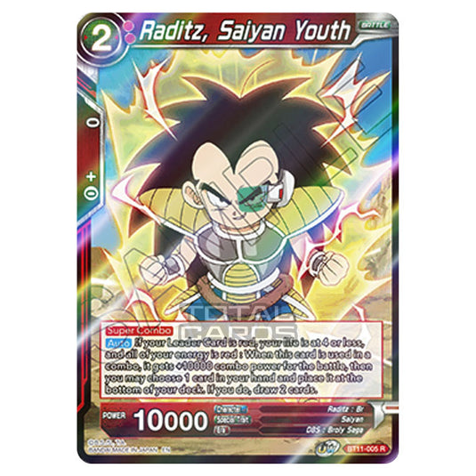 Dragon Ball Super - B11 - Vermilion Bloodline - Raditz, Saiyan Youth - BT11-005 (Foil)