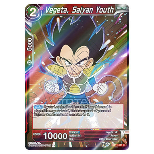 Dragon Ball Super - B11 - Vermilion Bloodline - Vegeta, Saiyan Youth - BT11-011 (Foil)