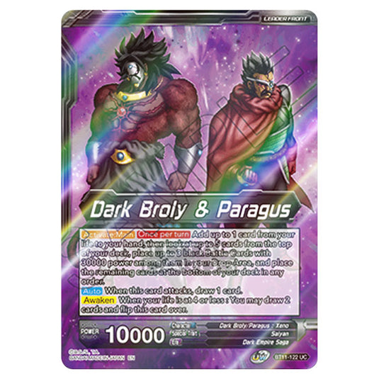 Dragon Ball Super - B11 - Vermilion Bloodline - Dark Broly & Paragus - BT11-122 (Foil)