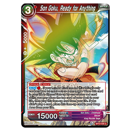 Dragon Ball Super - B12 - Vicious Rejuvenation - Son Goku, Ready for Anything - BT12-006 (Foil)