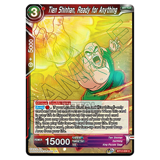 Dragon Ball Super - B12 - Vicious Rejuvenation - Tien Shinhan, Ready for Anything - BT12-009 (Foil)