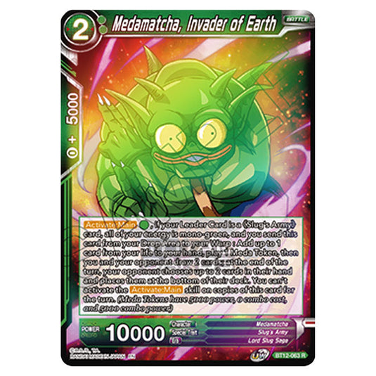 Dragon Ball Super - B12 - Vicious Rejuvenation - Medamatcha, Invader of Earth - BT12-063 (Foil)