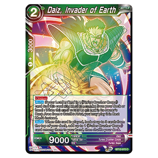 Dragon Ball Super - B12 - Vicious Rejuvenation - Daiz, Invader of Earth - BT12-072 (Foil)