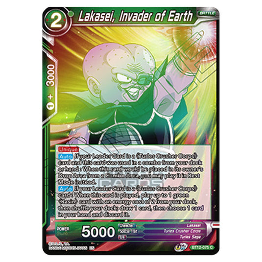 Dragon Ball Super - B12 - Vicious Rejuvenation - Lakasei, Invader of Earth - BT12-075 (Foil)