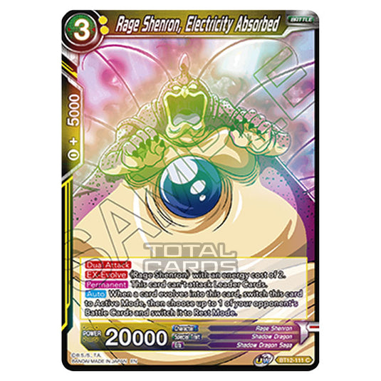 Dragon Ball Super - B12 - Vicious Rejuvenation - Rage Shenron, Electricity Absorbed - BT12-111 (Foil)