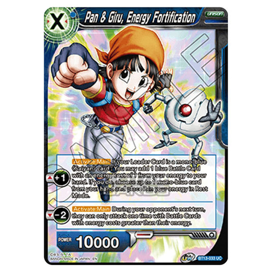 Dragon Ball Super - B13 - Supreme Rivalry - Pan & Giru, Energy Fortification - BT13-033 (Foil)