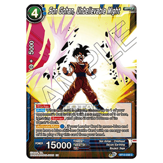 Dragon Ball Super - B13 - Supreme Rivalry - 	Son Gohan, Unbelievable Might - BT13-038 (Foil)