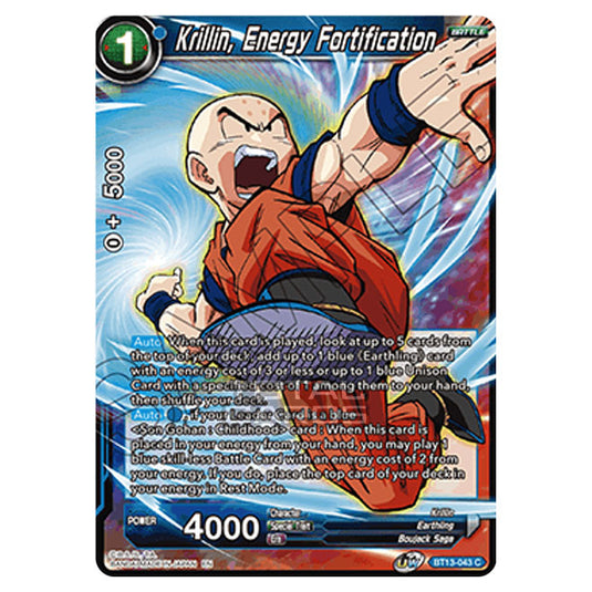 Dragon Ball Super - B13 - Supreme Rivalry - Krillin, Energy Fortification - BT13-043 (Foil)