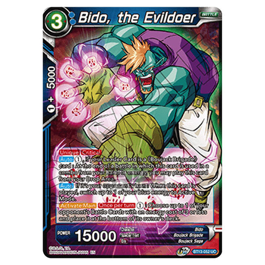 Dragon Ball Super - B13 - Supreme Rivalry - Bido, the Evildoer - BT13-052 (Foil)