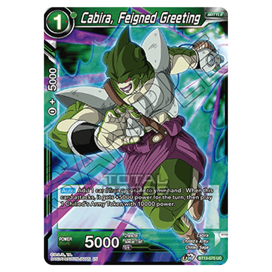 Dragon Ball Super - B13 - Supreme Rivalry - Cabira, Feigned Greeting - BT13-070 (Foil)