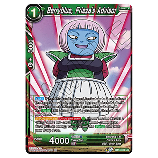 Dragon Ball Super - B13 - Supreme Rivalry - Berryblue, Frieza's Advisor - BT13-080 (Foil)