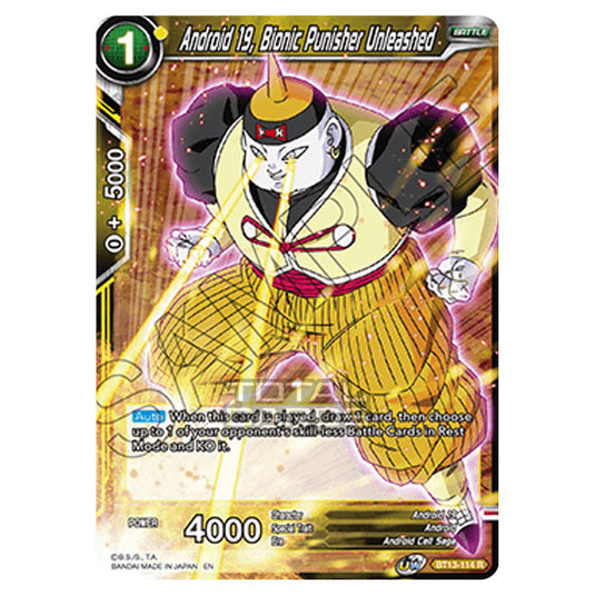 Dragon Ball Super - B13 - Supreme Rivalry - Android 19, Bionic Punisher Unleashed - BT13-114 (Foil)