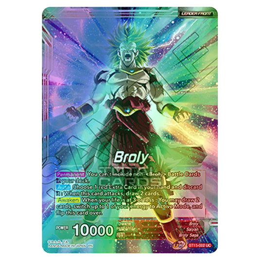 Dragon Ball Super - B15 - Saiyan Showdown - Broly - BT15-002 (Foil)