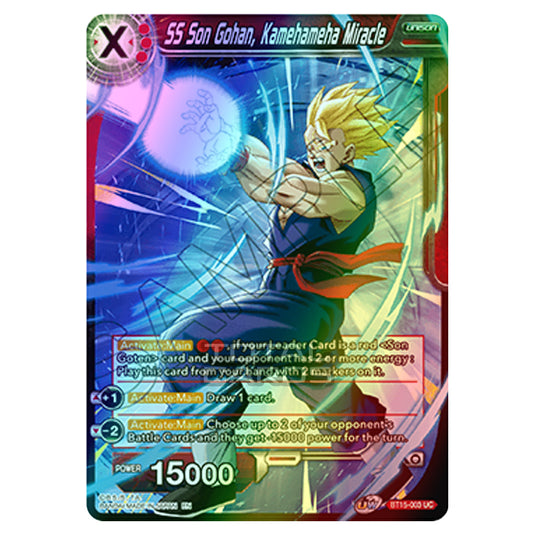 Dragon Ball Super - B15 - Saiyan Showdown - SS Son Gohan, Kamehameha Miracle - BT15-003 (Foil)