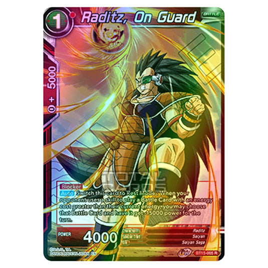 Dragon Ball Super - B15 - Saiyan Showdown - Raditz, On Guard - BT15-005 (Foil)