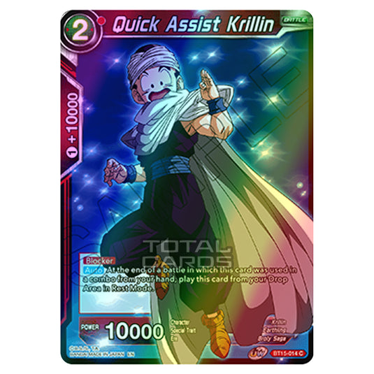 Dragon Ball Super - B15 - Saiyan Showdown - Quick Assist Krillin - BT15-014 (Foil)