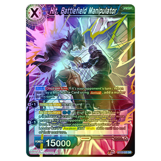 Dragon Ball Super - B15 - Saiyan Showdown - Hit, Battlefield Manipulator - BT15-033 (Foil)