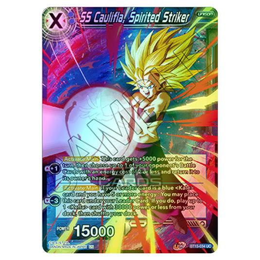 Dragon Ball Super - B15 - Saiyan Showdown - SS Caulifla, Spirited Striker - BT15-034 (Foil)