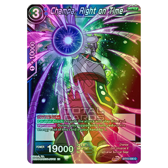 Dragon Ball Super - B15 - Saiyan Showdown - Champa, Right on Time - BT15-035 (Foil)