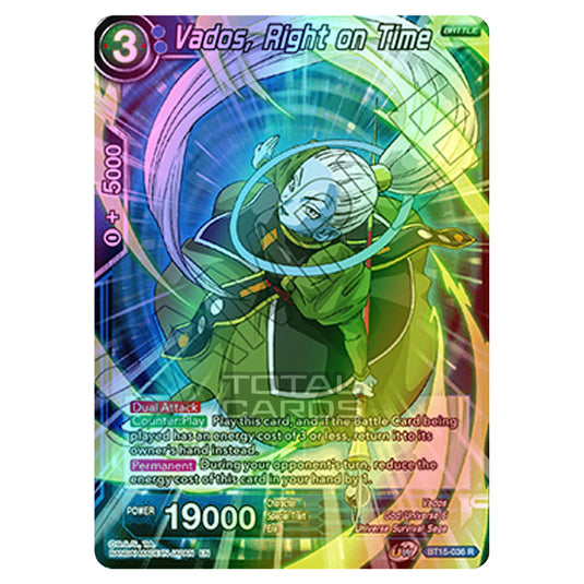 Dragon Ball Super - B15 - Saiyan Showdown - Vados, Right on Time - BT15-036 (Foil)