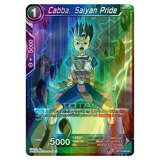 Dragon Ball Super - B15 - Saiyan Showdown - Cabba, Saiyan Pride - BT15-039 (Foil)