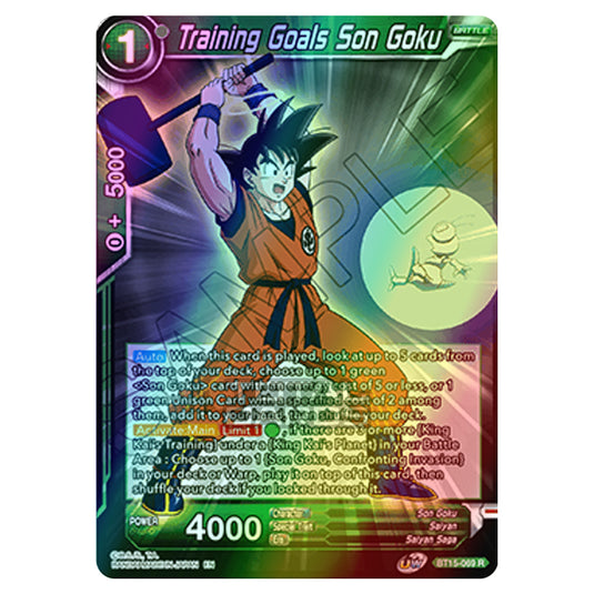 Dragon Ball Super - B15 - Saiyan Showdown - Training Goals Son Goku - BT15-069 (Foil)