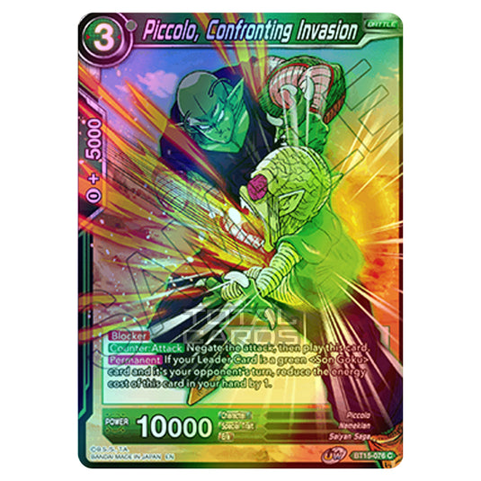 Dragon Ball Super - B15 - Saiyan Showdown - Piccolo, Confronting Invasion - BT15-076 (Foil)