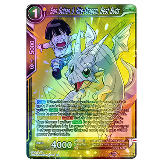 Dragon Ball Super - B15 - Saiyan Showdown - Son Gohan & Hire-Dragon, Best Buds - BT15-098 (Foil)