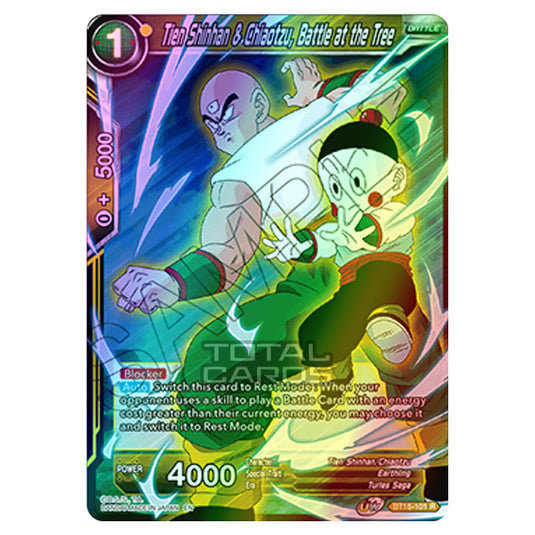 Dragon Ball Super - B15 - Saiyan Showdown - Tien Shinhan & Chiaotzu, Battle at the Tree - BT15-101 (Foil)