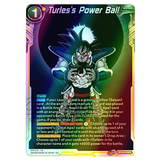 Dragon Ball Super - B15 - Saiyan Showdown - Turles's Power Ball - BT15-118 (Foil)