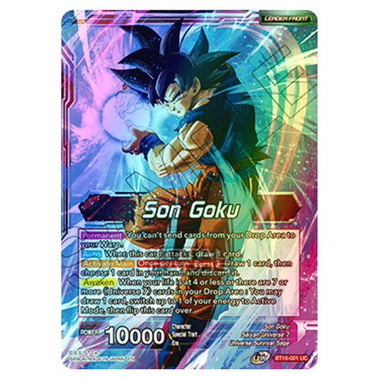 Dragon Ball Super - B16 - Realm Of The Gods - Son Goku - BT16-001 (Foil)