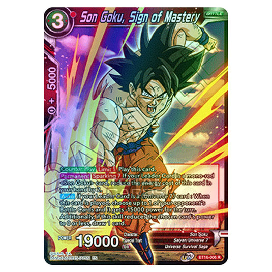 Dragon Ball Super - B16 - Realm Of The Gods - Son Goku, Sign of Mastery - BT16-006 (Foil)