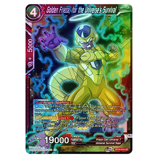 Dragon Ball Super - B16 - Realm Of The Gods - Golden Frieza, for the Universe's Survival - BT16-010 (Foil)