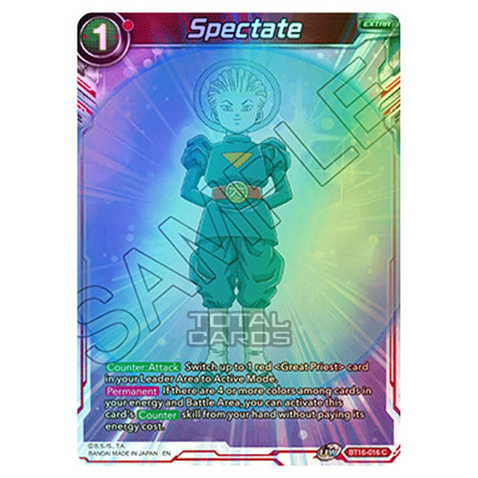 Dragon Ball Super - B16 - Realm Of The Gods - Spectate - BT16-016 (Foil)