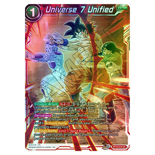 Dragon Ball Super - B16 - Realm Of The Gods - Universe 7 Unified - BT16-019 (Foil)