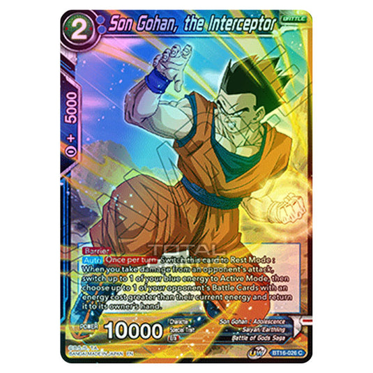 Dragon Ball Super - B16 - Realm Of The Gods - Son Gohan, the Interceptor - BT16-026 (Foil)