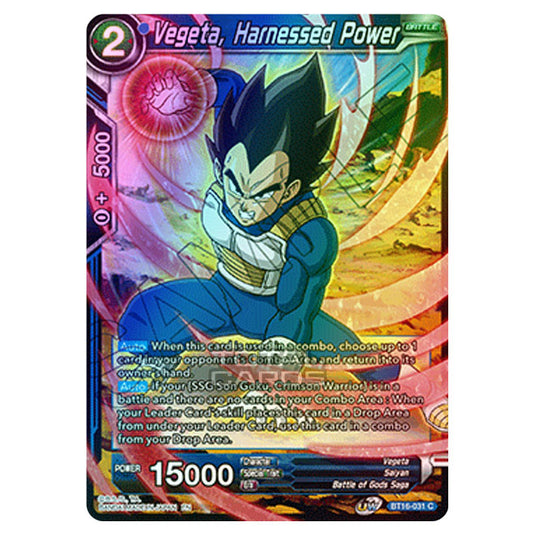 Dragon Ball Super - B16 - Realm Of The Gods - Vegeta, Harnessed Power - BT16-031 (Foil)