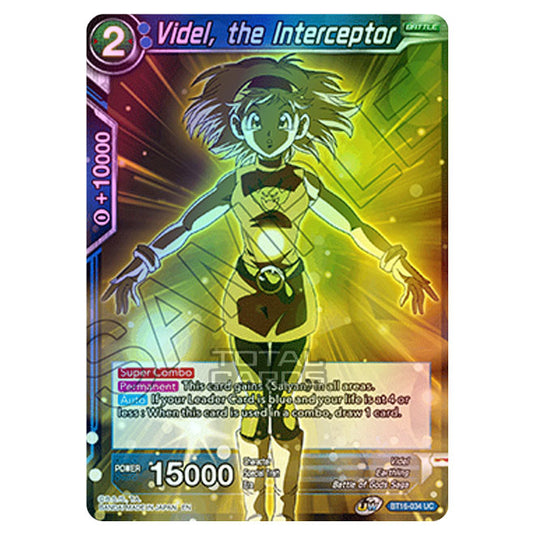 Dragon Ball Super - B16 - Realm Of The Gods - Videl, the Interceptor - BT16-034 (Foil)