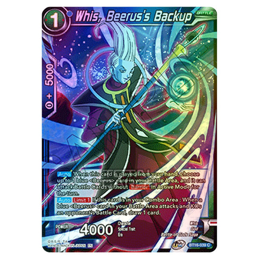 Dragon Ball Super - B16 - Realm Of The Gods - Whis, Beerus's Backup - BT16-039 (Foil)