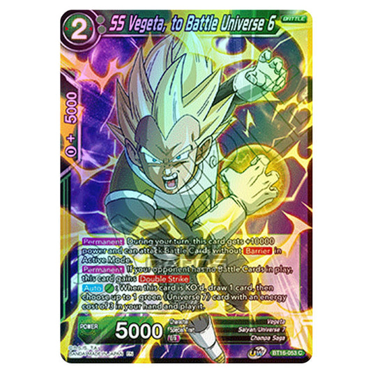 Dragon Ball Super - B16 - Realm Of The Gods - SS Vegeta, to Battle Universe 6 - BT16-053 (Foil)