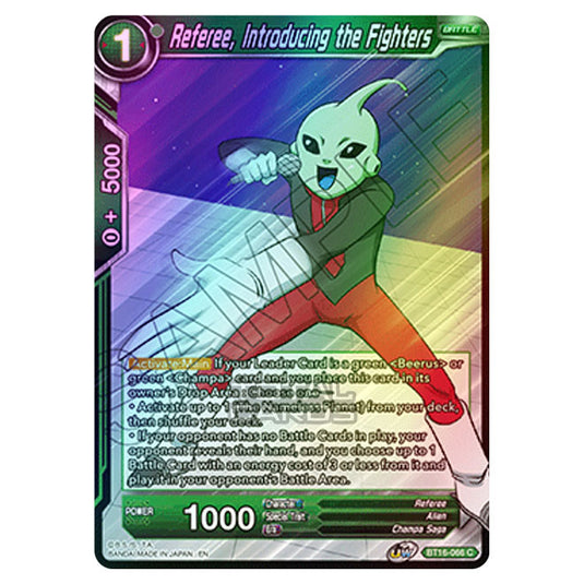 Dragon Ball Super - B16 - Realm Of The Gods - Referee, Introducing the Fighters - BT16-066 (Foil)