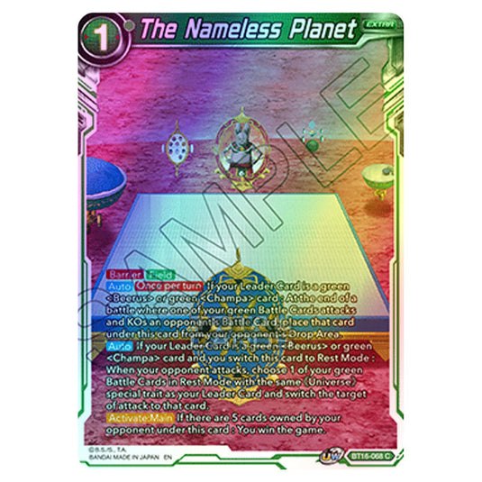 Dragon Ball Super - B16 - Realm Of The Gods - The Nameless Planet - BT16-068 (Foil)