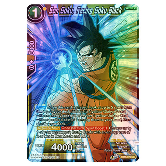 Dragon Ball Super - B16 - Realm Of The Gods - Son Goku, Facing Goku Black - BT16-076 (Foil)